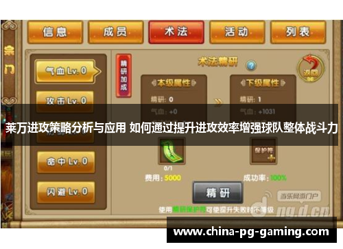莱万进攻策略分析与应用 如何通过提升进攻效率增强球队整体战斗力