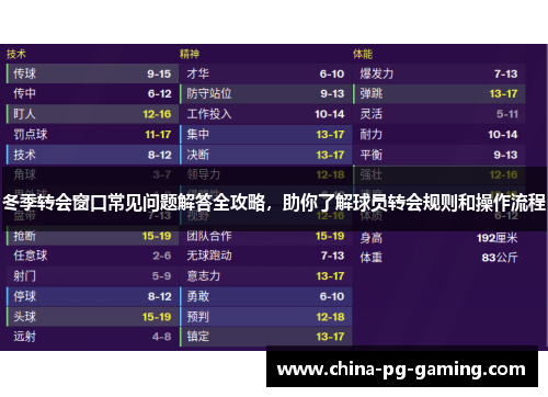 冬季转会窗口常见问题解答全攻略,助你了解球员转会规则和操作流程 冬季转会窗口常见问题解答全攻略,助你了解球员转会规则和操作流程